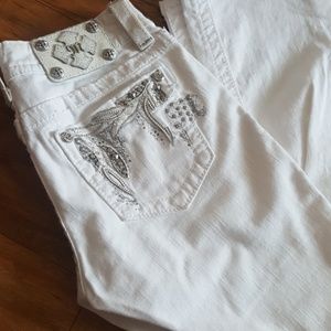 MissMe White Boot Cut Jeans